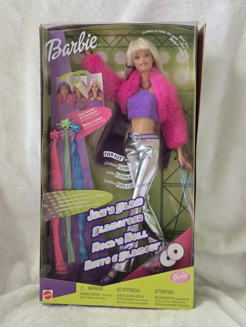 2000 Jam 'n Glam Barbie Doll #50257 New, Never Removed From Box